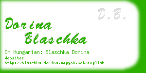 dorina blaschka business card